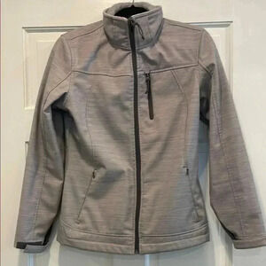 Free Country Women's Gray Jacket Lined Faux Fur Small